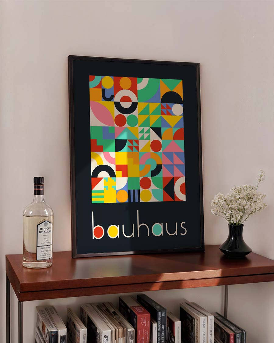 Bauhaus Color Patchwork Poster