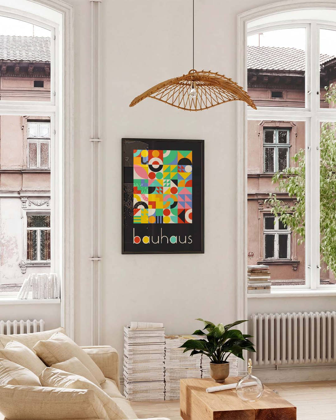 Bauhaus Color Patchwork Poster