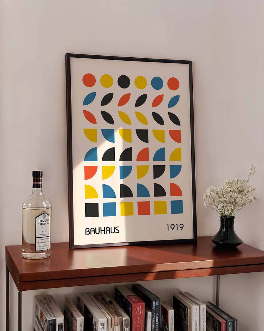 Bauhaus Color Pattern Poster