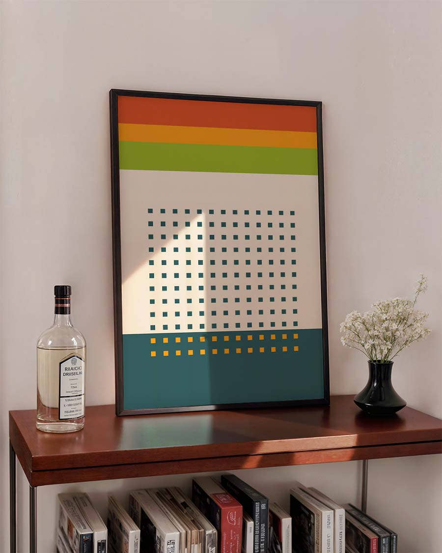 Bauhaus Color Stripes Poster