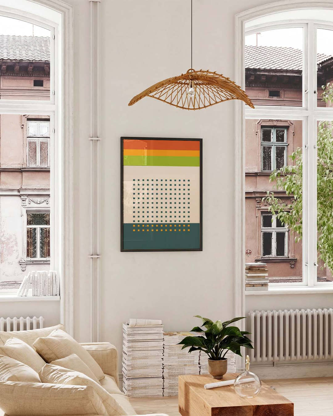 Bauhaus Color Stripes Poster