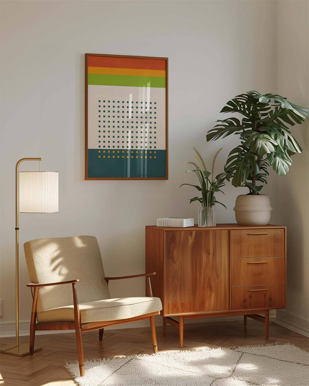 Bauhaus Color Stripes Poster