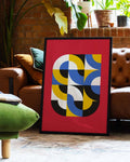 Bauhaus Color Swirls Poster