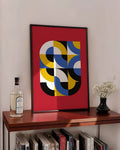 Bauhaus Color Swirls Poster