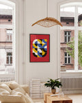 Bauhaus Color Swirls Poster