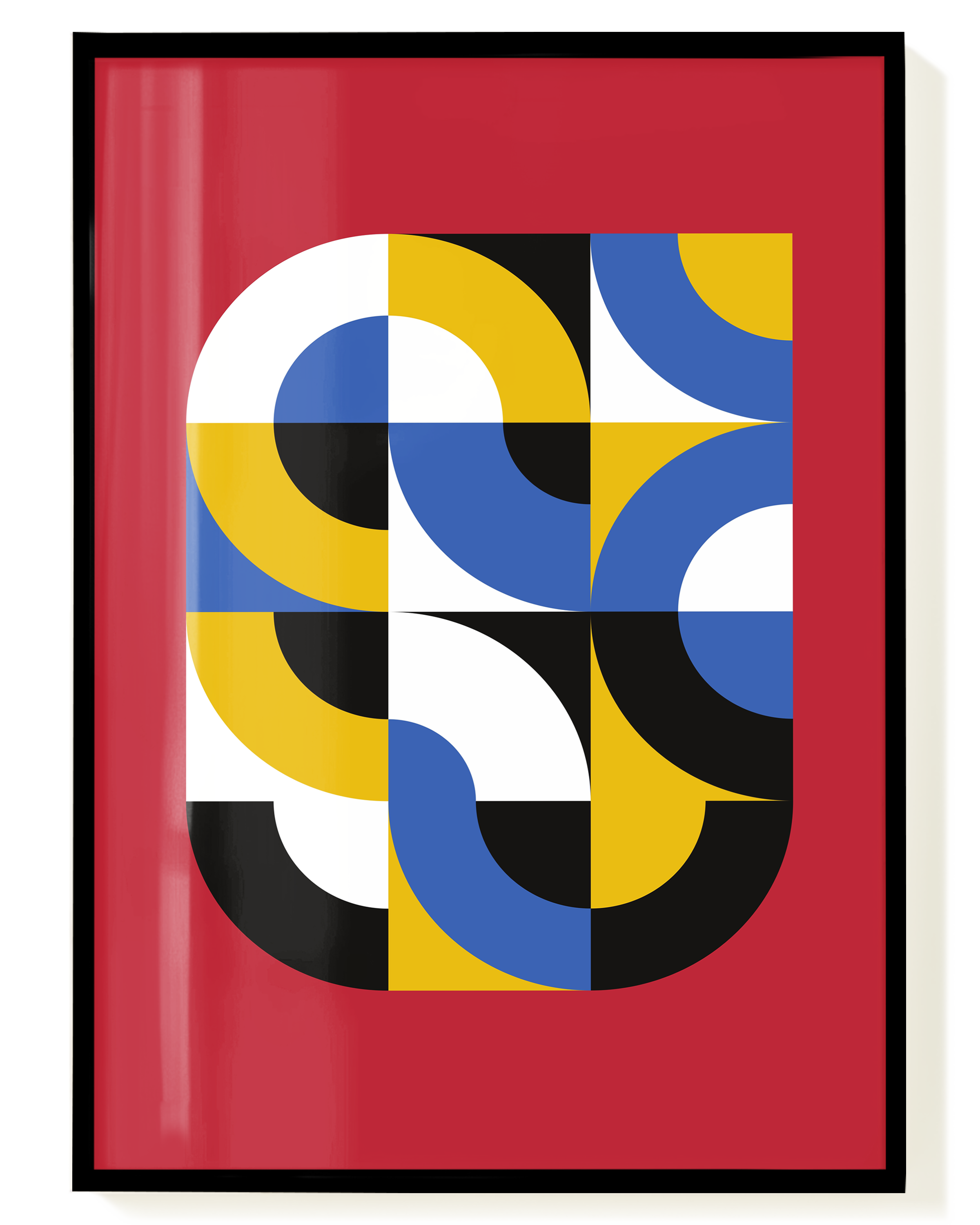 Bauhaus Color Swirls Poster – Dynamische Farbwirbel | Wallera®
