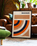 Bauhaus Concentric Arcs Poster
