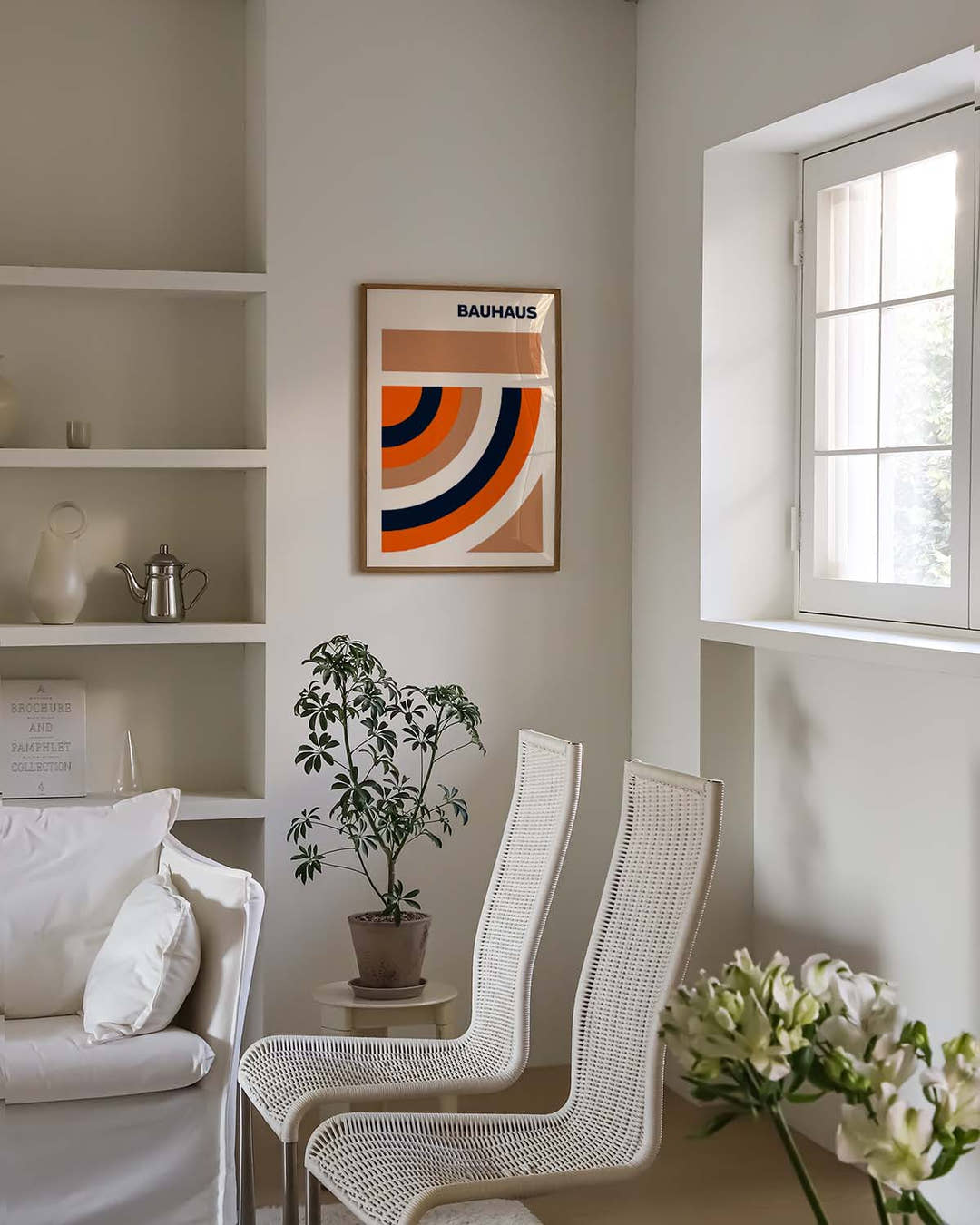 Bauhaus Concentric Arcs Poster