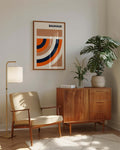 Bauhaus Concentric Arcs Poster