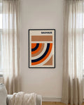 Bauhaus Concentric Arcs Poster