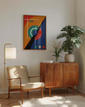 Bauhaus Diagonal Composition Poster