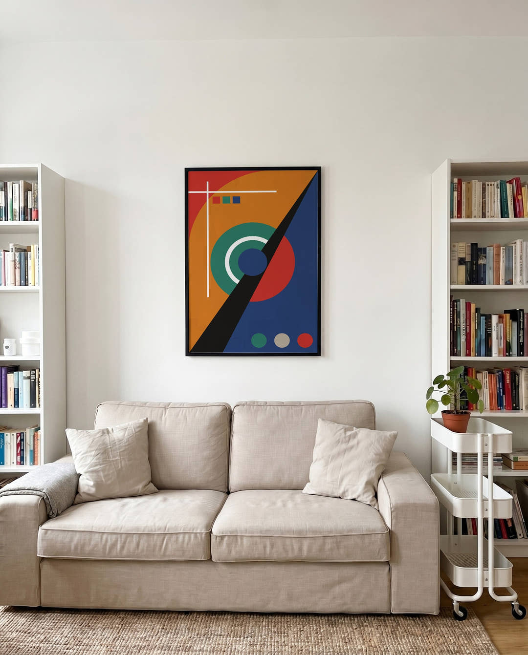 Bauhaus Diagonal Composition Poster