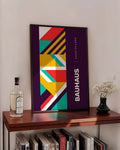 Bauhaus Diagonal Stripes Poster