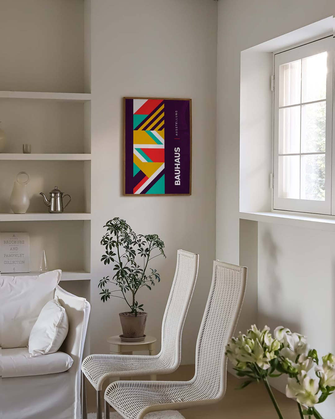 Bauhaus Diagonal Stripes Poster