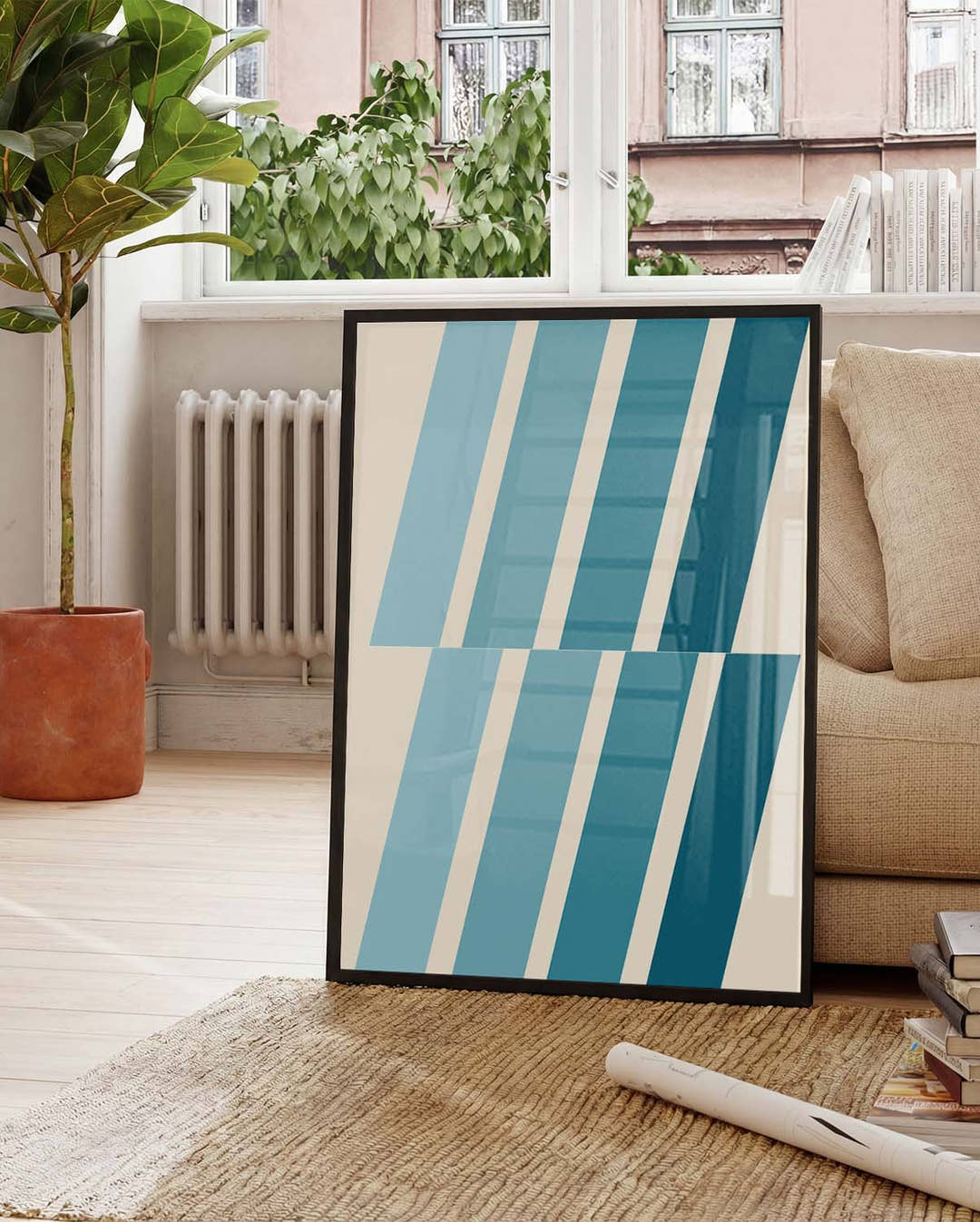 Bauhaus Poster Streifen – Bauhaus Diagonal Stripes
