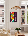 Bauhaus Diagonal Stripes Poster