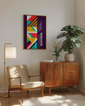 Bauhaus Diagonal Stripes Poster