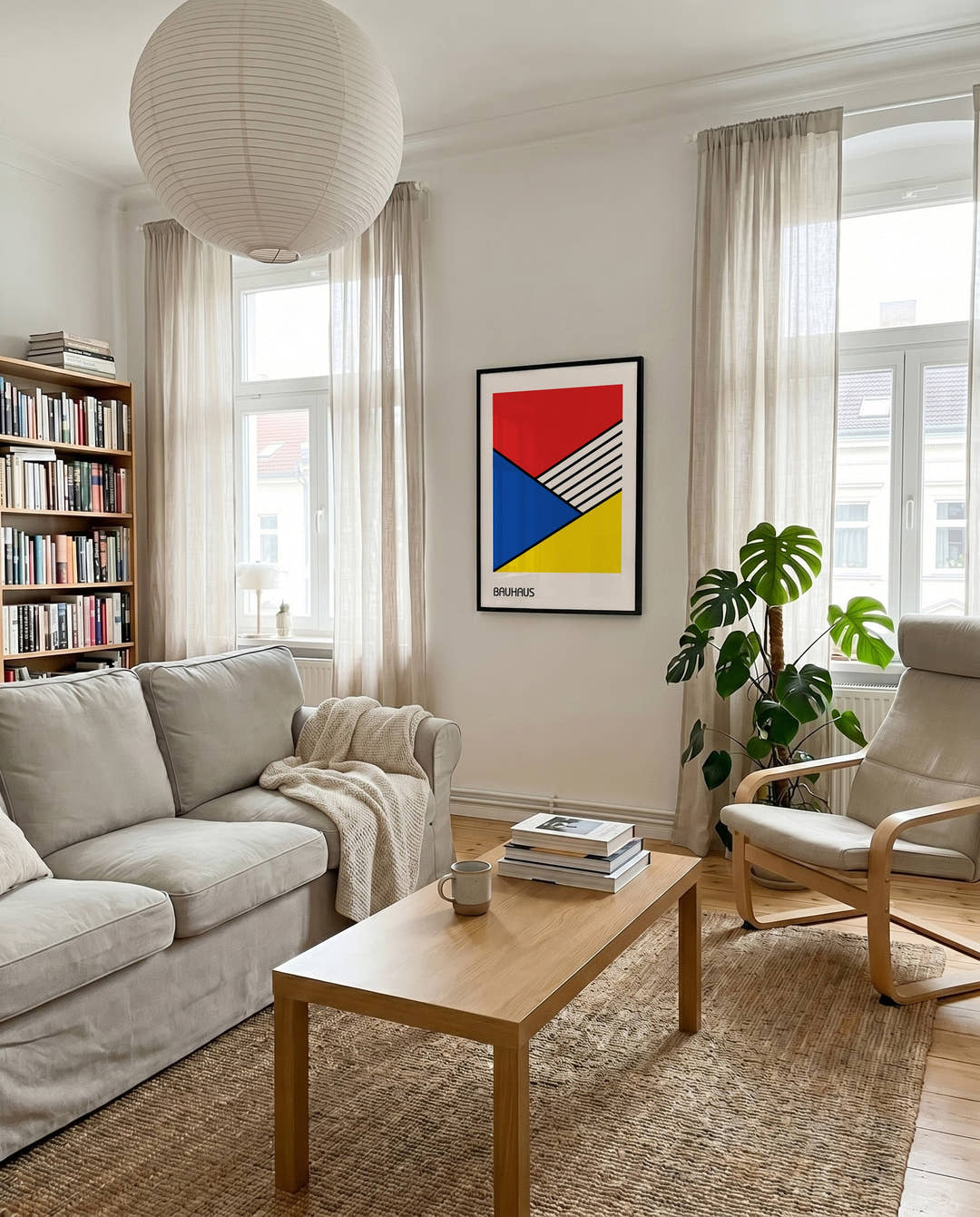 Bauhaus Poster geometrisch – Bauhaus Diagonal Stripes