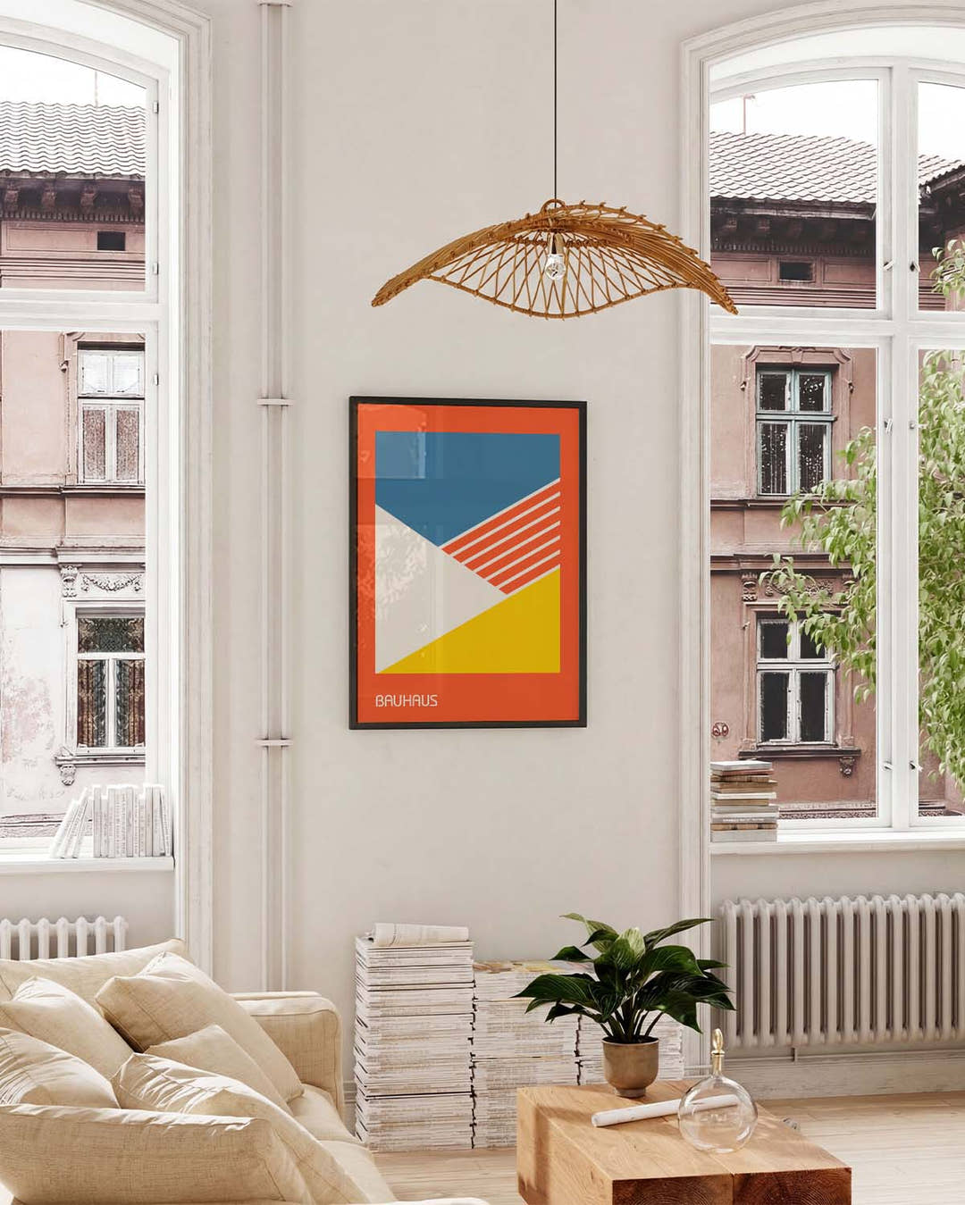 Bauhaus Poster geometrisch – Bauhaus Diagonal Stripes