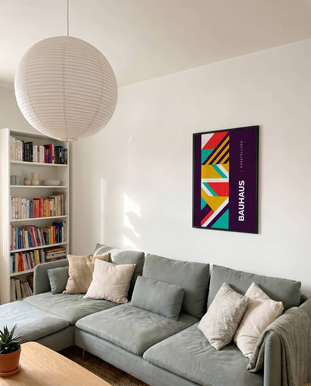 Bauhaus Diagonal Stripes Poster