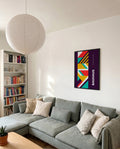 Bauhaus Diagonal Stripes Poster