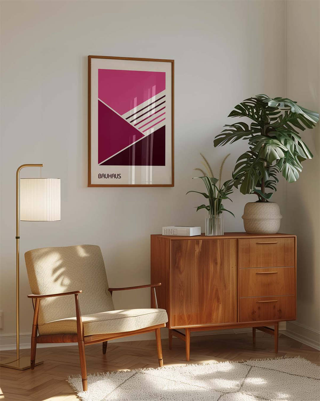 Bauhaus Poster geometrisch – Bauhaus Diagonal Stripes