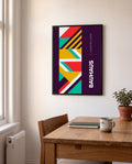 Bauhaus Diagonal Stripes Poster