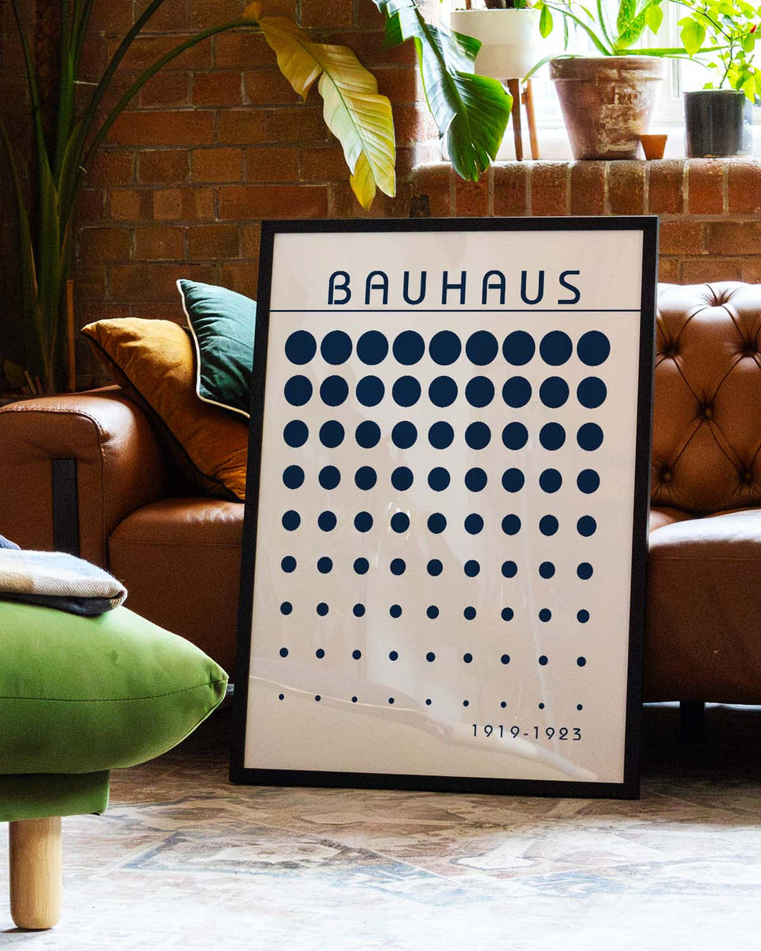 Bauhaus Dot Gradient Poster