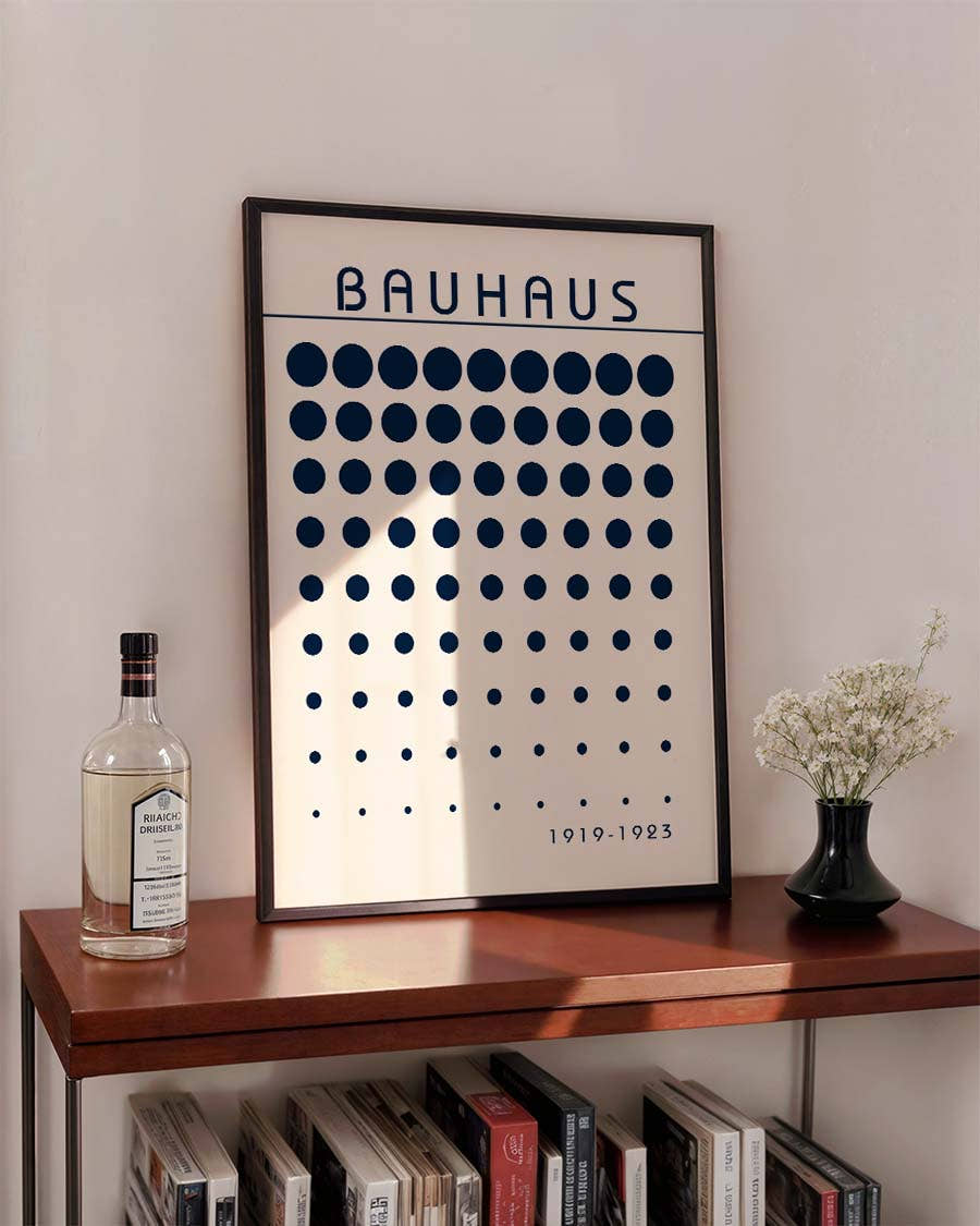 Bauhaus Dot Gradient Poster