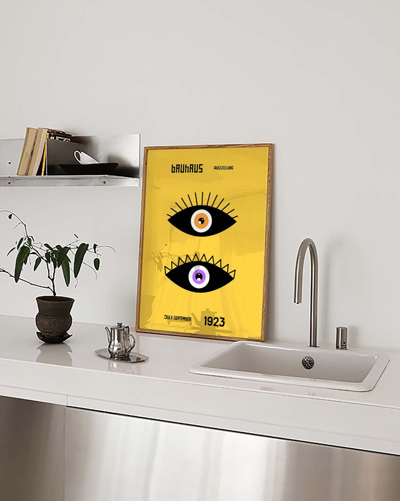 Bauhaus Poster Augen – Bauhaus Double Eye Modern