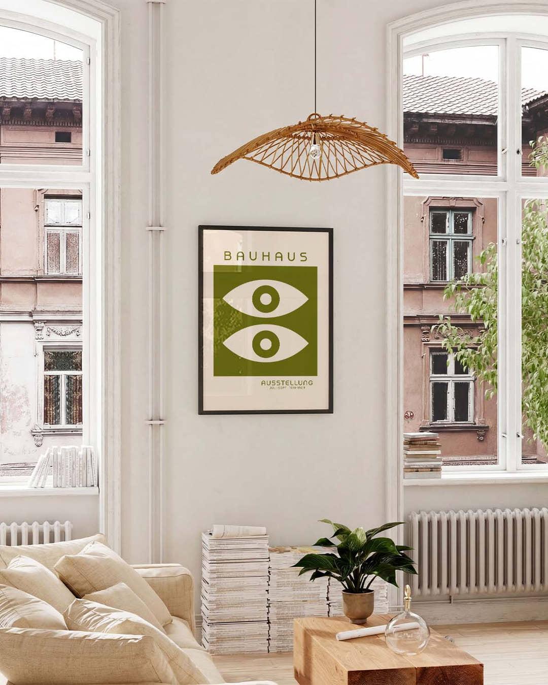 Bauhaus Poster abstrakt – Bauhaus Double Eye