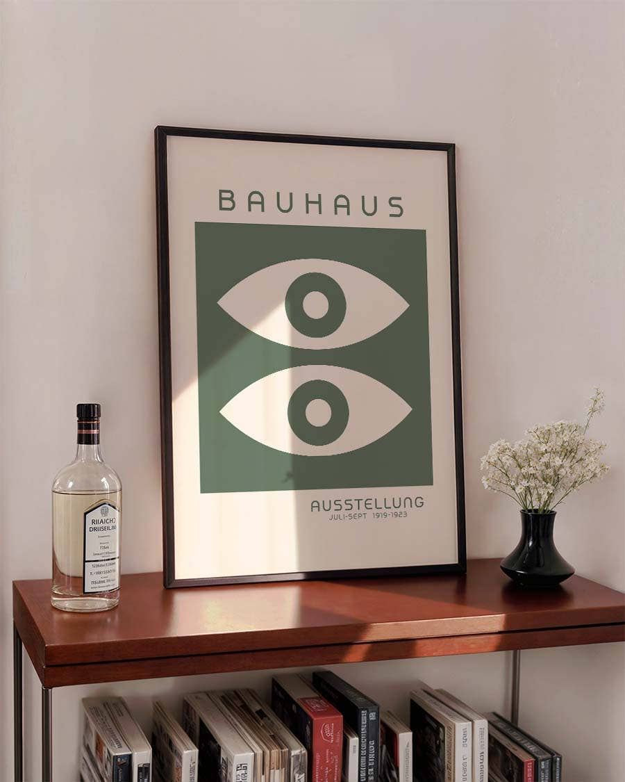 Bauhaus Poster abstrakt – Bauhaus Double Eye