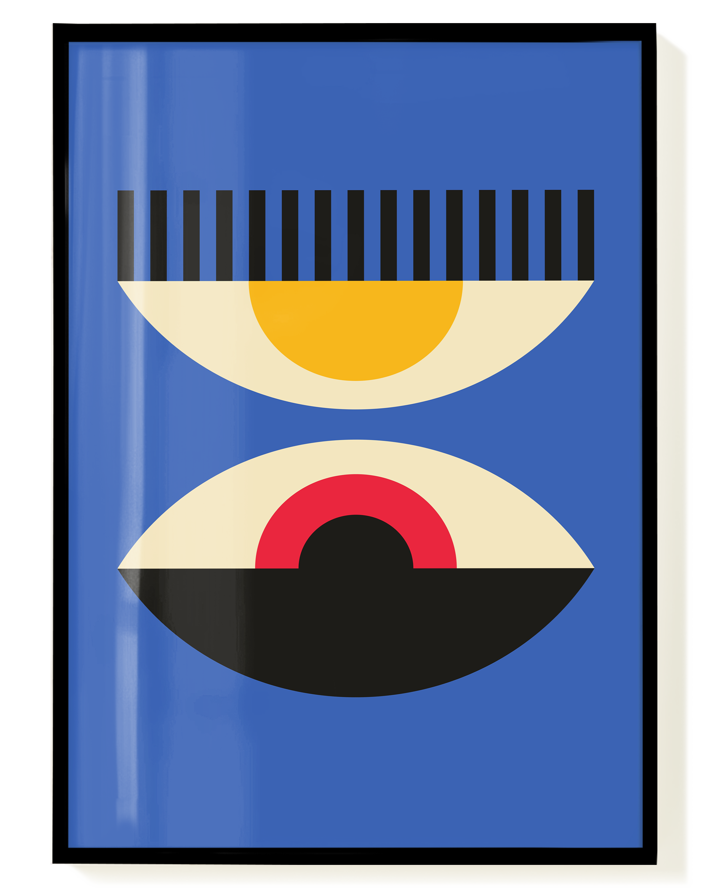 Bauhaus Double Eye Poster – Geometrisches Augenmotiv | Wallera®