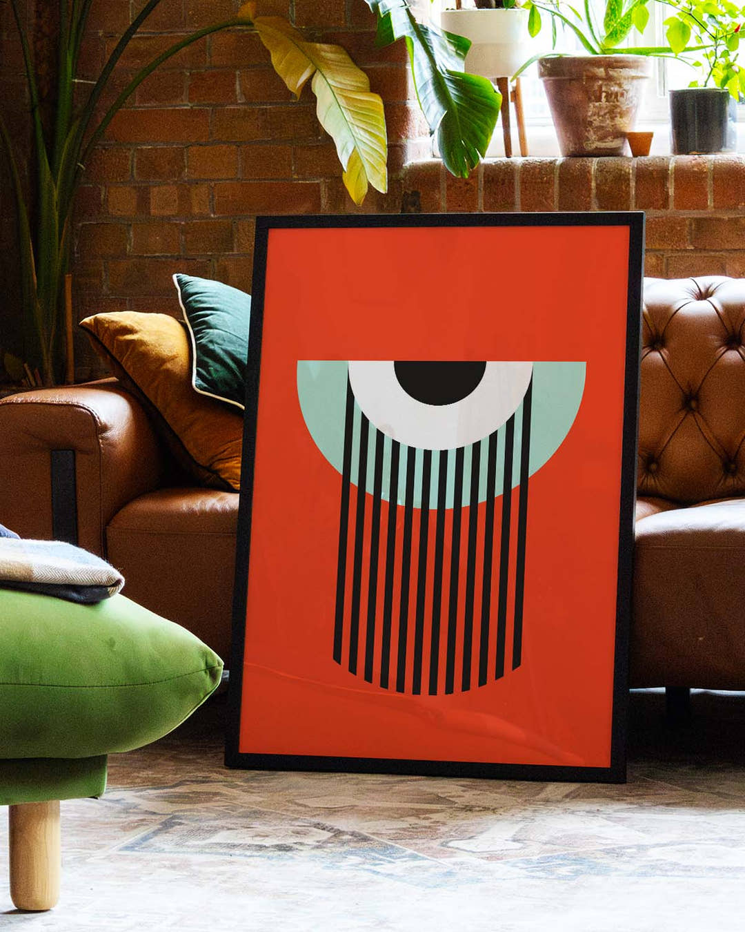 Bauhaus Eye Stripes Poster
