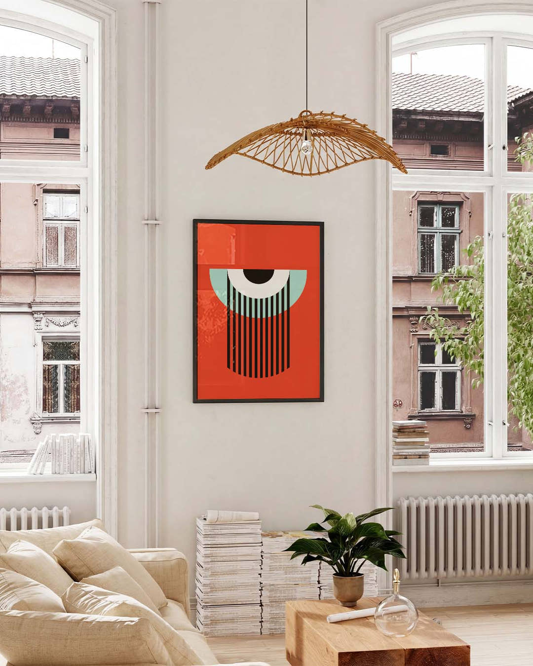 Bauhaus Eye Stripes Poster