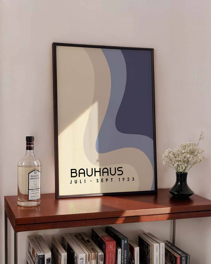 Bauhaus Poster abstrakt – Bauhaus Flow Layers