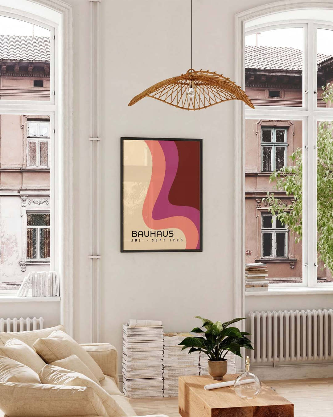 Bauhaus Poster abstrakt – Bauhaus Flow Layers