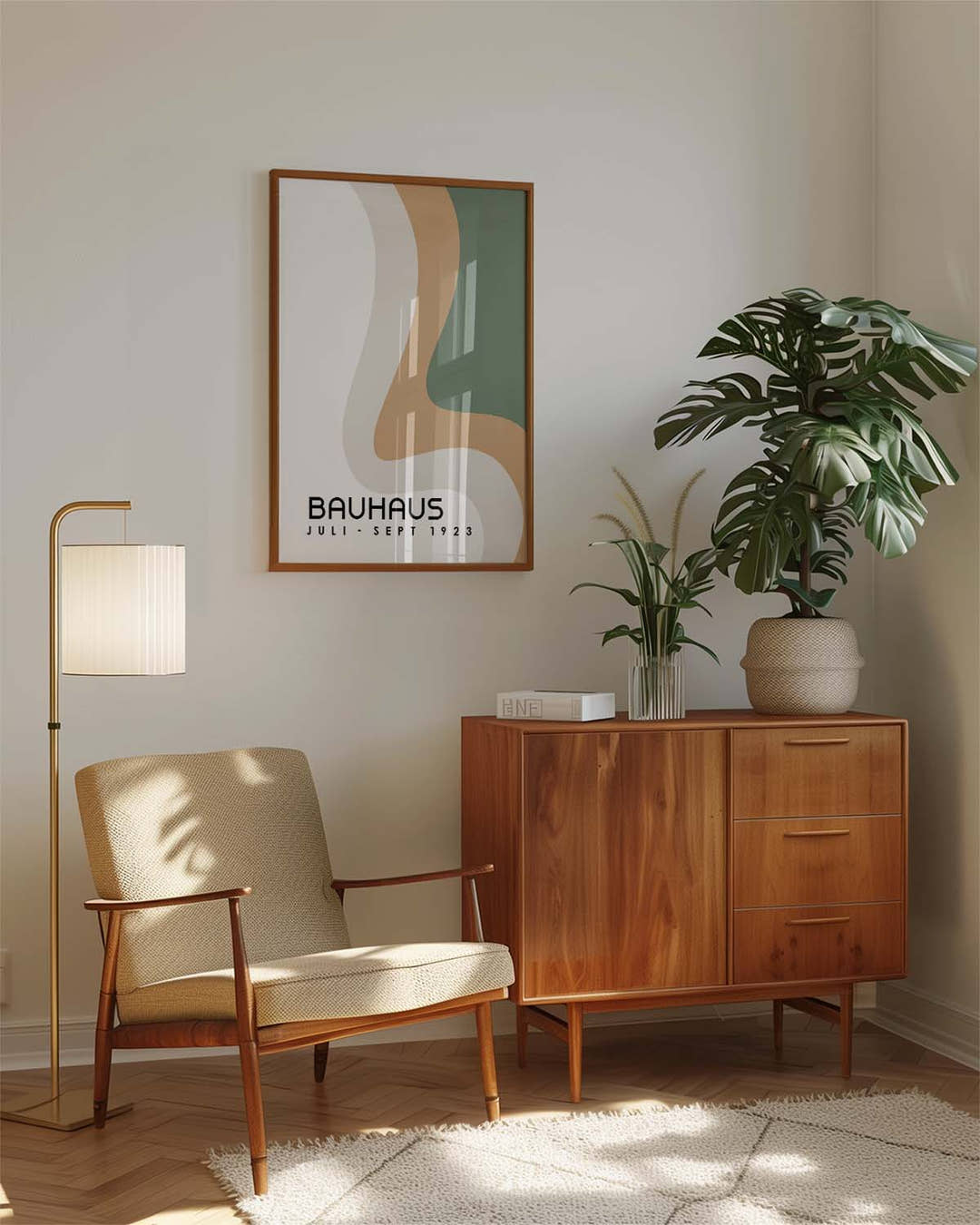 Bauhaus Poster abstrakt – Bauhaus Flow Layers