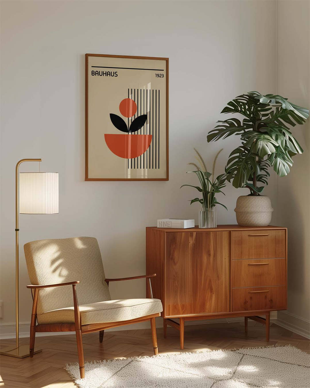 Bauhaus Poster Pflanze – Bauhaus Flower Pot