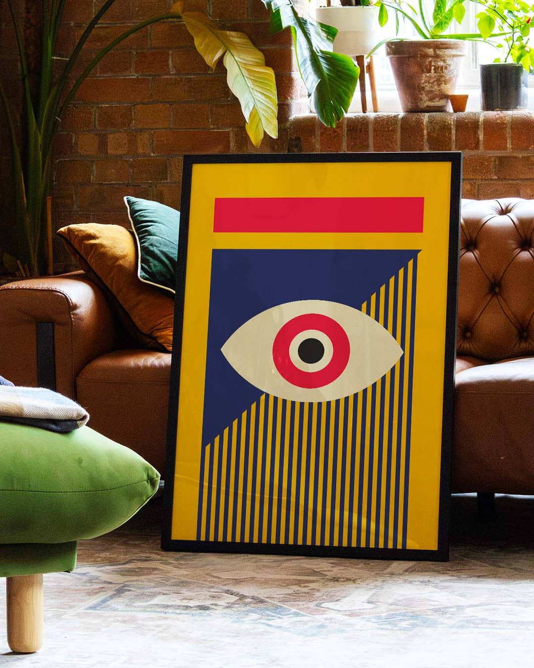 Bauhaus Geometric Eye Poster