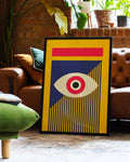 Bauhaus Geometric Eye Poster