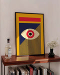 Bauhaus Geometric Eye Poster