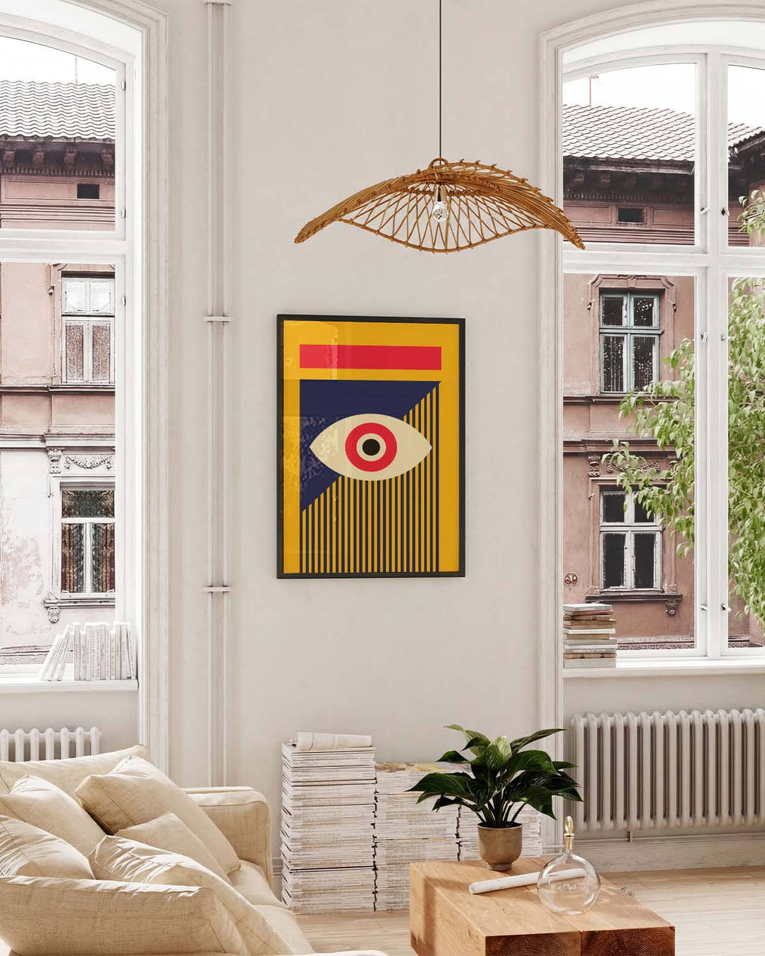 Bauhaus Geometric Eye Poster