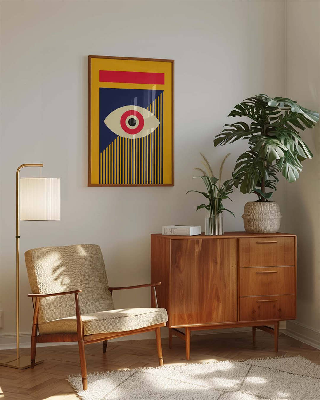 Bauhaus Geometric Eye Poster