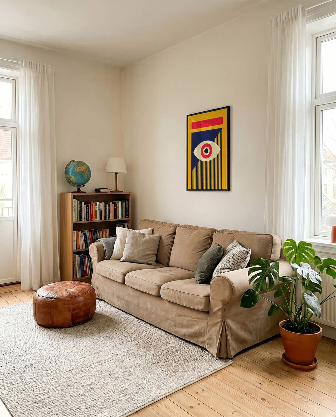 Bauhaus Geometric Eye Poster