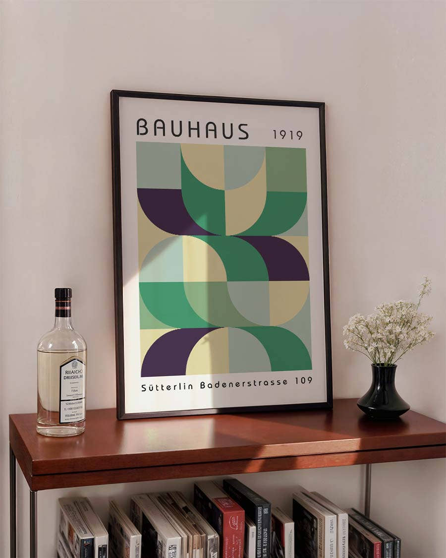 Bauhaus Poster Raster – Bauhaus Geometric Grid Color