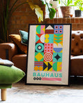 Bauhaus Geometric Patchwork Poster