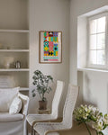 Bauhaus Geometric Patchwork Poster