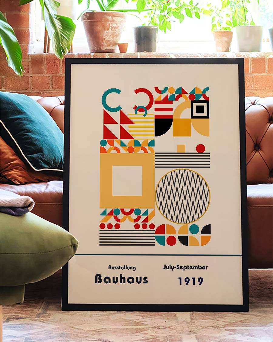Bauhaus Poster Patchwork – Bauhaus Geometric Patchwork Modern