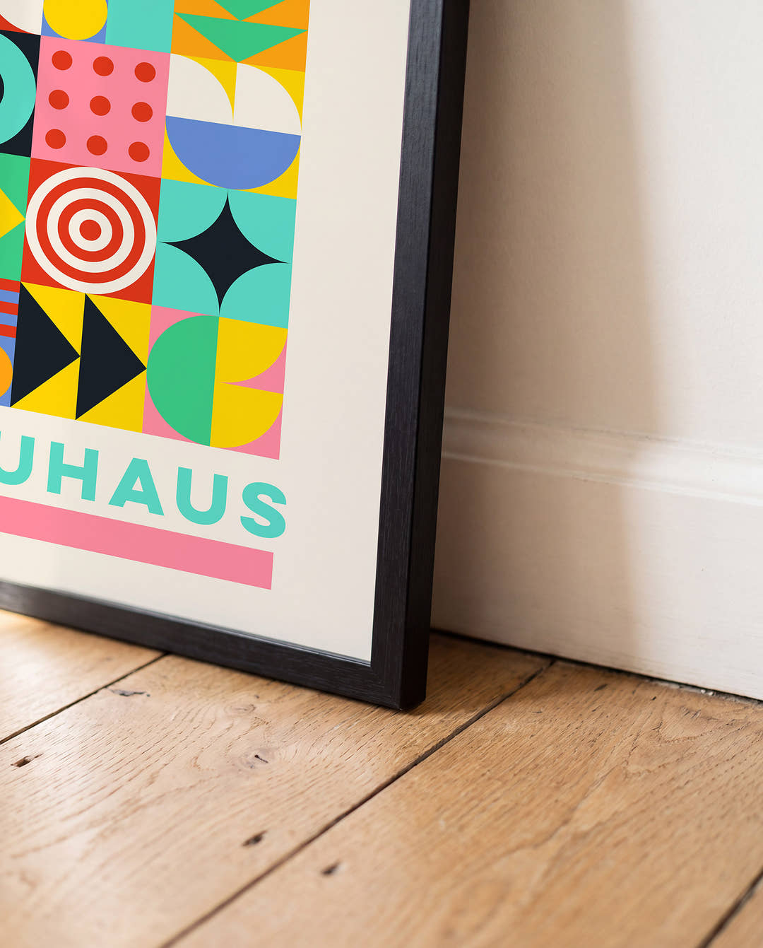 Bauhaus Geometric Patchwork Poster
